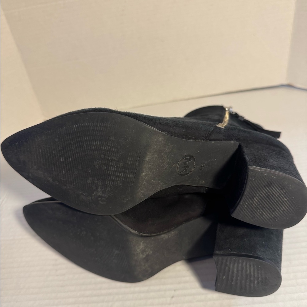 Michael Kors Black Suede Ankle Booties 8 - Picture 6 of 7